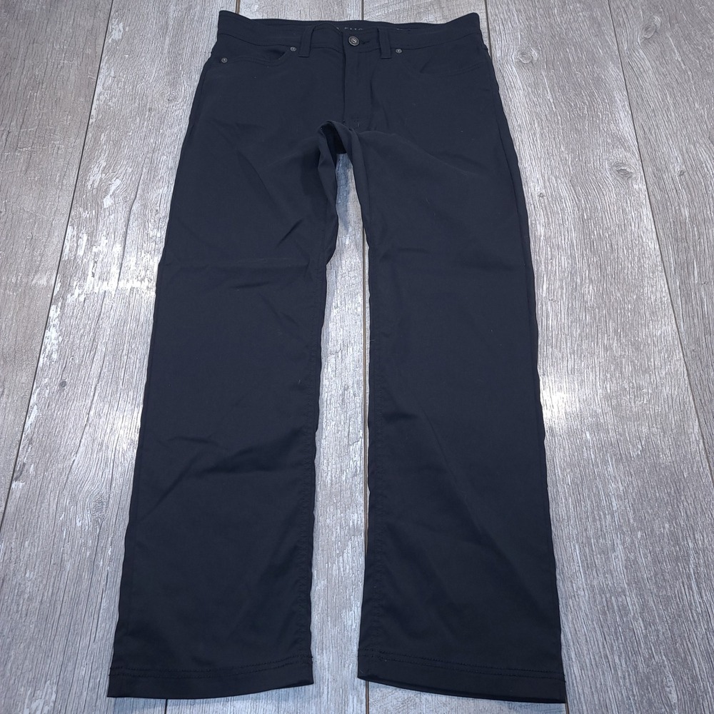 Prana Brion Slim Fit Pants Mens 32x30 Black Stretch Hiking Outdoor Travel